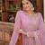 Lavender georgette readymade anarkali suit with embroidery work