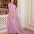 Lavender georgette readymade anarkali suit with embroidery work