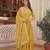 Yellow georgette readymade anarkali suit with embroidery work