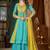 Embroidered chanderi anarkali kurta with pant & dupatta set for women