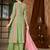 Embroidered chanderi anarkali kurta with pant & dupatta set for women