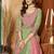 Embroidered chanderi anarkali kurta with pant & dupatta set for women
