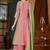 Embroidered chanderi anarkali kurta with pant & dupatta set for women