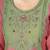 Embroidered chanderi anarkali kurta with pant & dupatta set for women