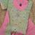 Embroidered chanderi anarkali kurta with pant & dupatta set for women
