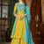 Embroidered chanderi anarkali kurta with pant & dupatta set for women
