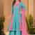Embroidered chanderi anarkali kurta with pant & dupatta set for women