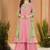 Embroidered chanderi anarkali kurta with pant & dupatta set for women