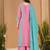 Embroidered chanderi anarkali kurta with pant & dupatta set for women