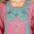 Embroidered chanderi anarkali kurta with pant & dupatta set for women