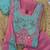 Embroidered chanderi anarkali kurta with pant & dupatta set for women