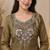 Embroidered silk kurta with pant & dupatta set for women