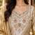 Embroidered viscose anarkali kurta with pant & dupatta set for women