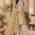 Embroidered viscose anarkali kurta with pant & dupatta set for women