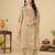 Embroidered cotton kurta with pant & dupatta set for women