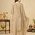 Embroidered cotton kurta with pant & dupatta set for women