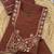 Embroidered cotton kurta with pant & dupatta set for women