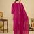 Embroidered cotton kurta with pant & dupatta set for women