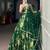 Festive Green Floral Print Satin Silk Lehenga Choli Set - Full Stitched Free size