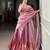 Festive Wear Pink Zari Tissue Plain Lehenga Choli Set - Full Stitched Free size