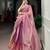 Festive Wear Pink Zari Tissue Plain Lehenga Choli Set - Full Stitched Free size