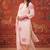 Off-white silk blend embroidered churidar set