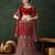 red velvet embroidered traditional lehenga-choli
