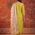 Mustard silk blend embroidered churidar set
