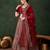 maroon velvet embroidered traditional lehenga-choli