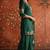 Dark-green silk blend embroidered palazzo set