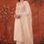Off-white chanderi silk embroidered churidar set