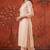 Off-white chanderi silk embroidered churidar set