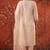 Off-white chanderi silk embroidered churidar set