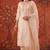 Off-white chanderi silk embroidered churidar set