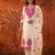 Off-white cotton embroidered churidar set