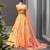 multicolor organza printed designer lehenga-choli