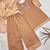 Brown silk blend embroidered palazzo set