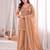 Brown silk blend embroidered palazzo set