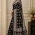 Black color  real mirror elephant prints premium satin saree with un-stitched blouse