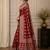 Maroon color  real mirror elephant prints premium satin saree with un-stitched blouse