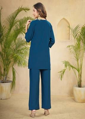 Heavy rayon kurta pant stitched 2