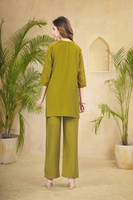 Heavy rayon kurta pant stitched 2