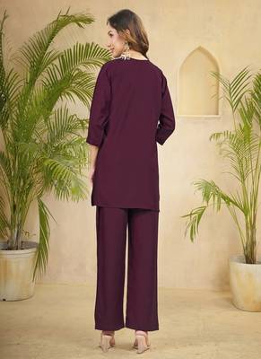 Heavy rayon kurta pant stitched 2