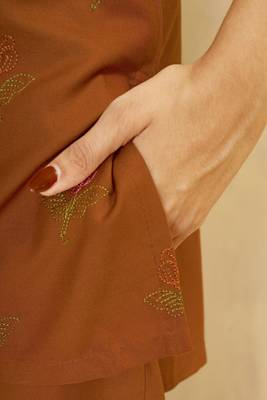 Heavy rayon kurta pant stitched 4