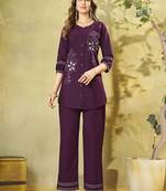 Heavy rayon kurta pant stitched