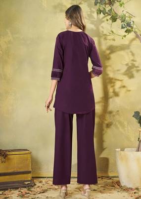 Heavy rayon kurta pant stitched 2