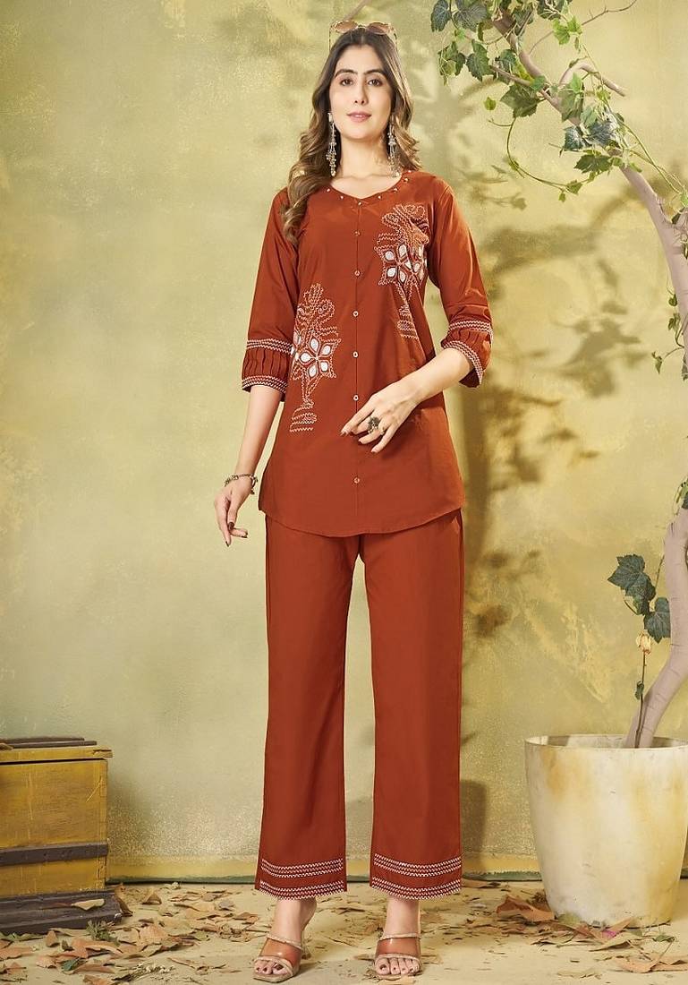 Heavy rayon kurta pant stitched