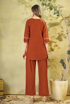 Heavy rayon kurta pant stitched 2