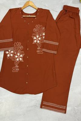 Heavy rayon kurta pant stitched 5