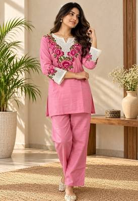 Heavy rayon kurta pant stitched 1